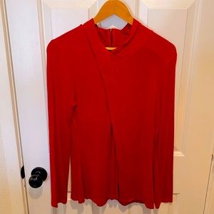 Red Worthington High Neck Top